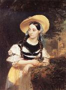 Karl Briullov Portrait of Fanni Persiani-Tachnardi as Amina in bellini-s opera la sonnabula oil painting artist